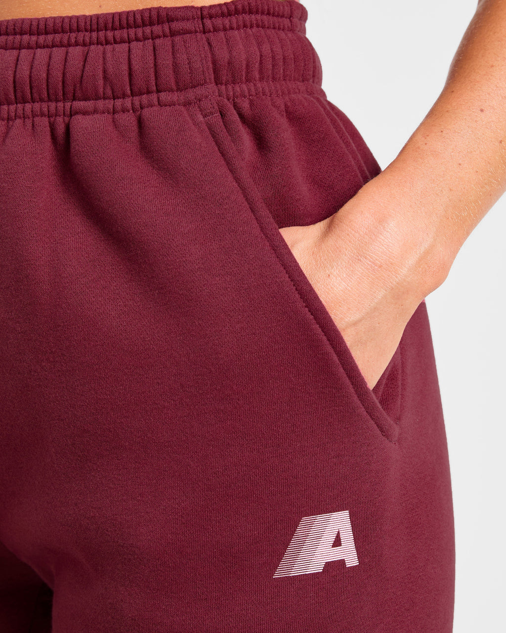 Retro Athletics Oversized Joggers - Deep Raspberry/Rose