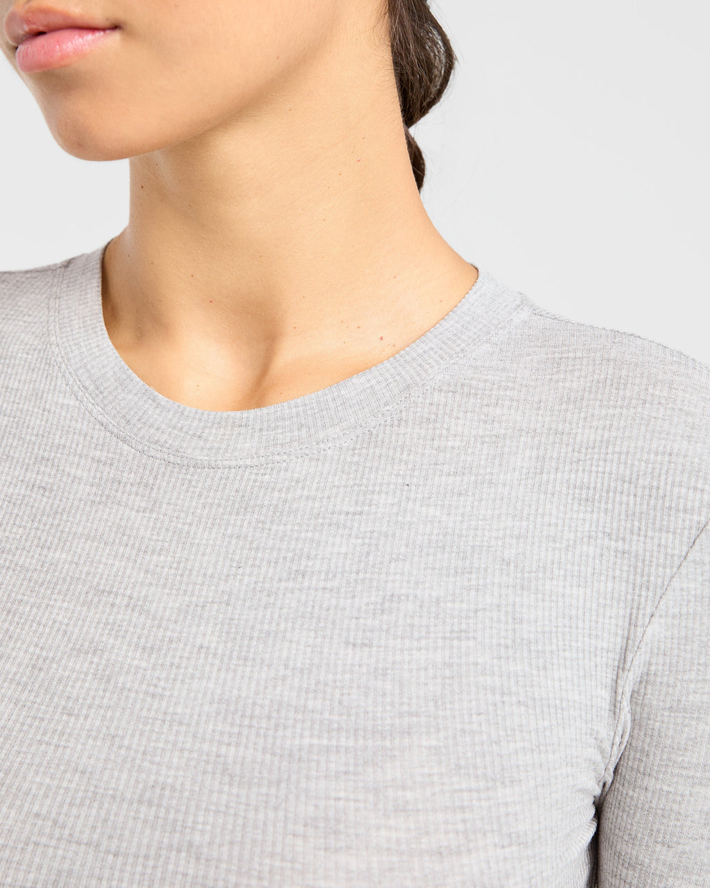 Lounge Ribbed Long Sleeve - Gris Marl