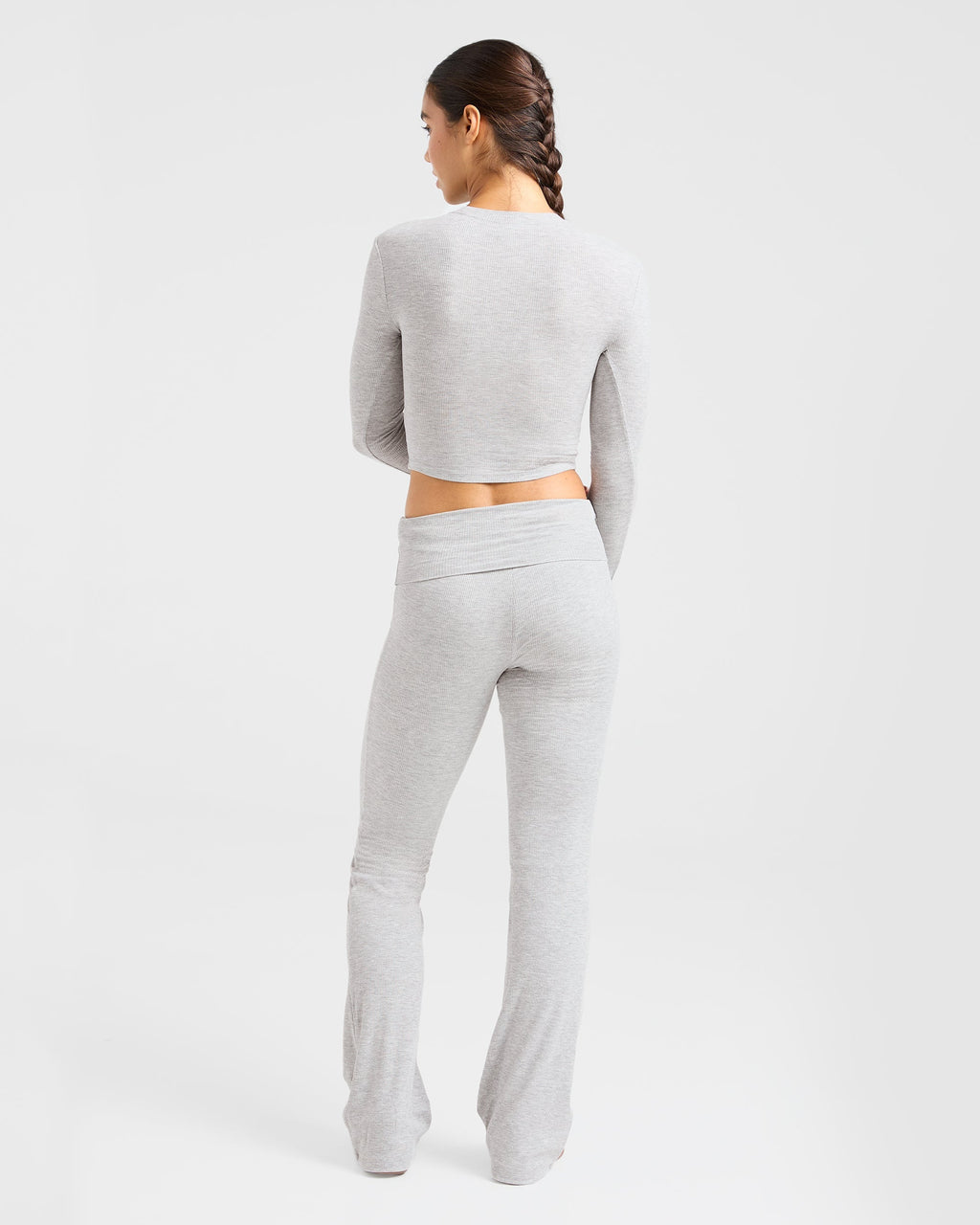 Lounge Ribbed Long Sleeve - Gris Marl