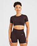 Balance V3 Seamless Crop Top - Dark Brun