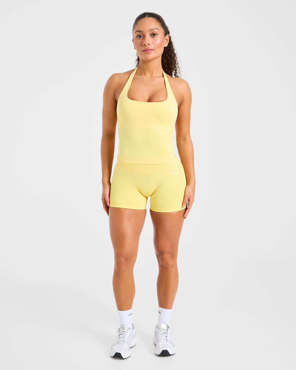 Enhance Seamless Halterneck Top - Bright Jaune
