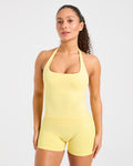 Enhance Seamless Halterneck Top - Bright Jaune