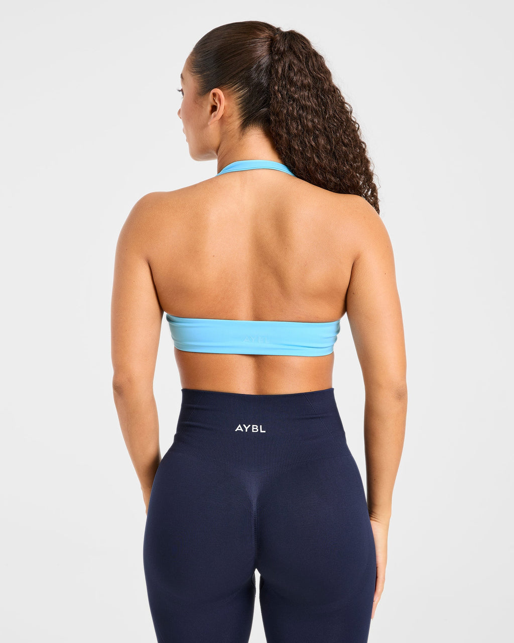 Essential Halterneck Sports Bra - Vibrant Bleu