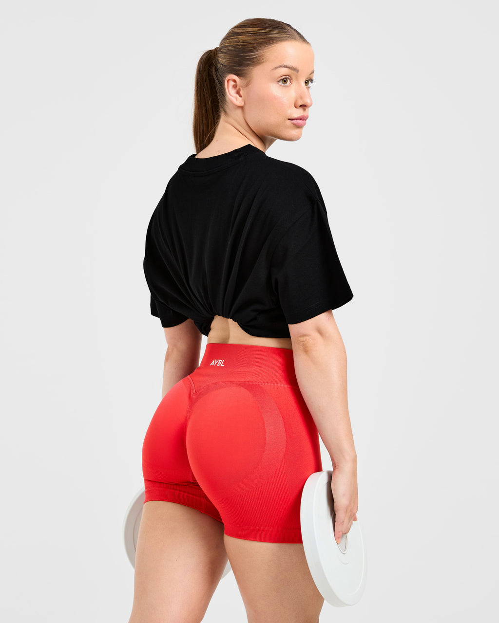 Sports Club Gothic Oversized T Shirt - Noir/Rouge