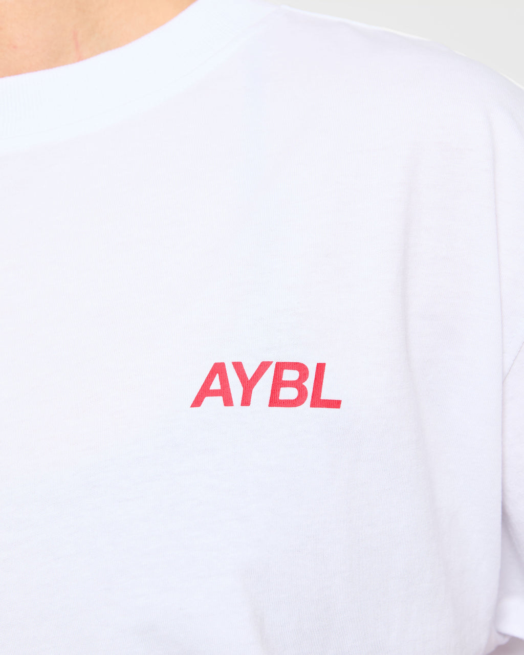 AYBL Sports Club Oversized T Shirt - Blanc/True Red