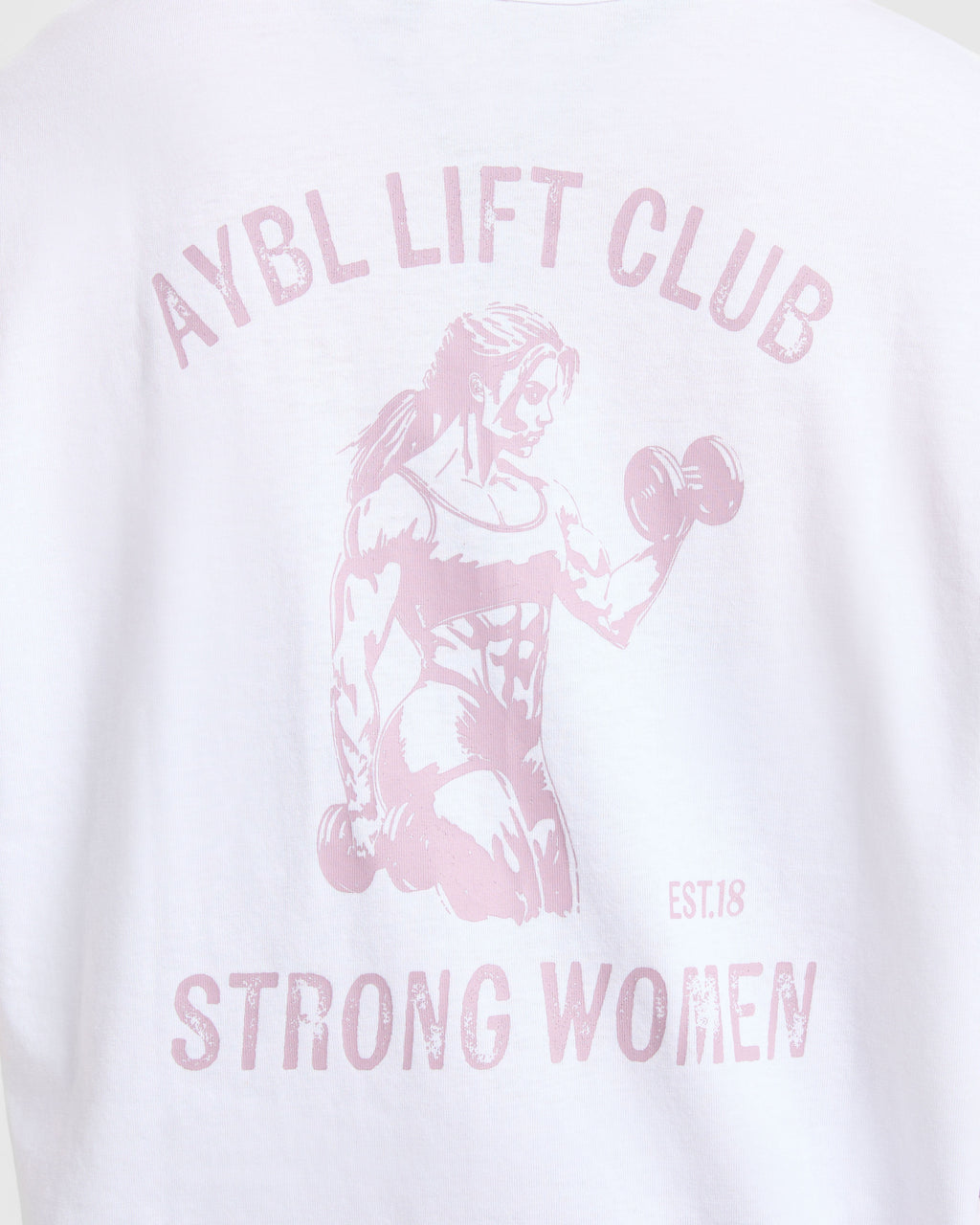 Strong Women Graphic Oversized T Shirt - Blanc/Lilac