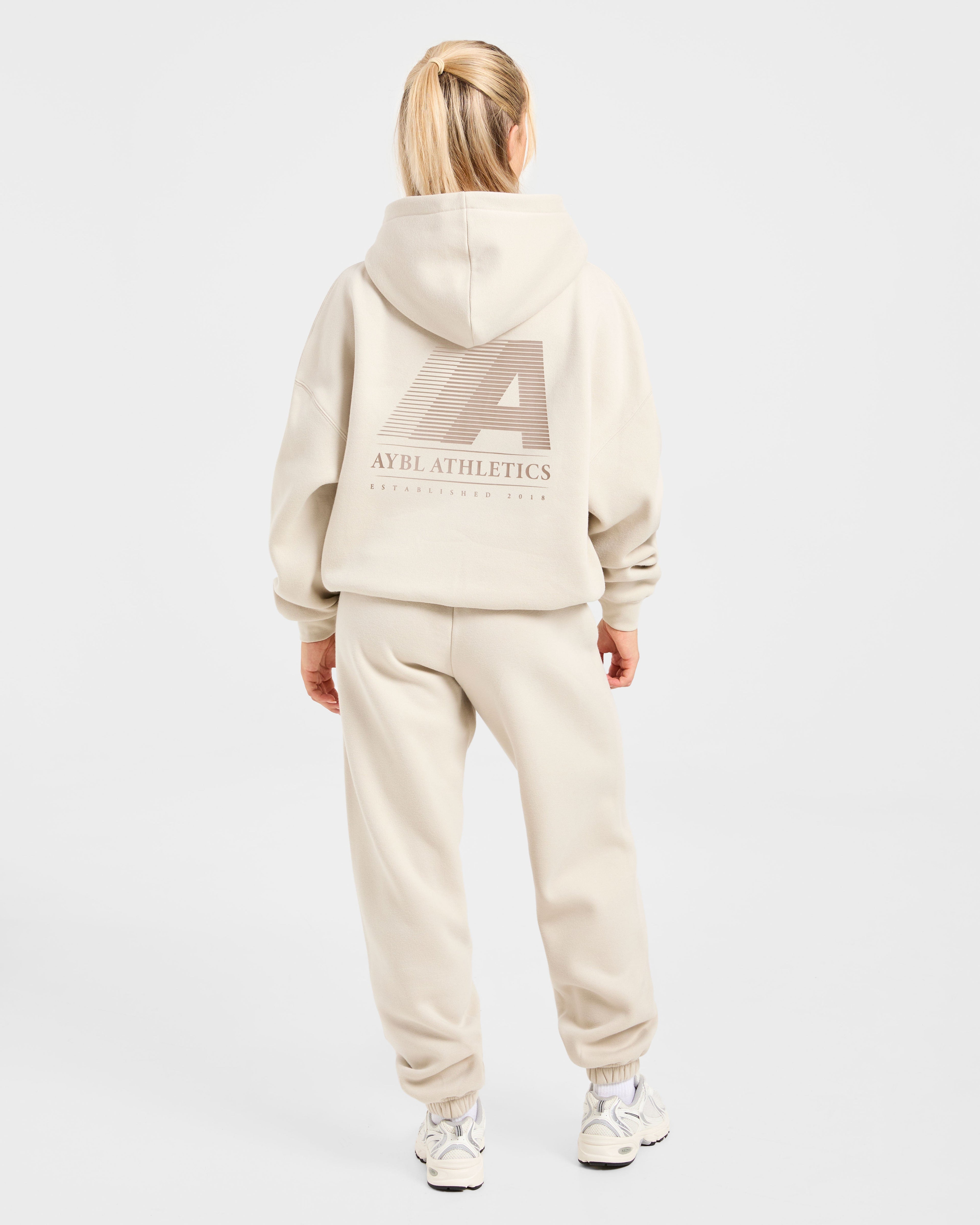 Retro Athletics Oversized Joggers - Sand