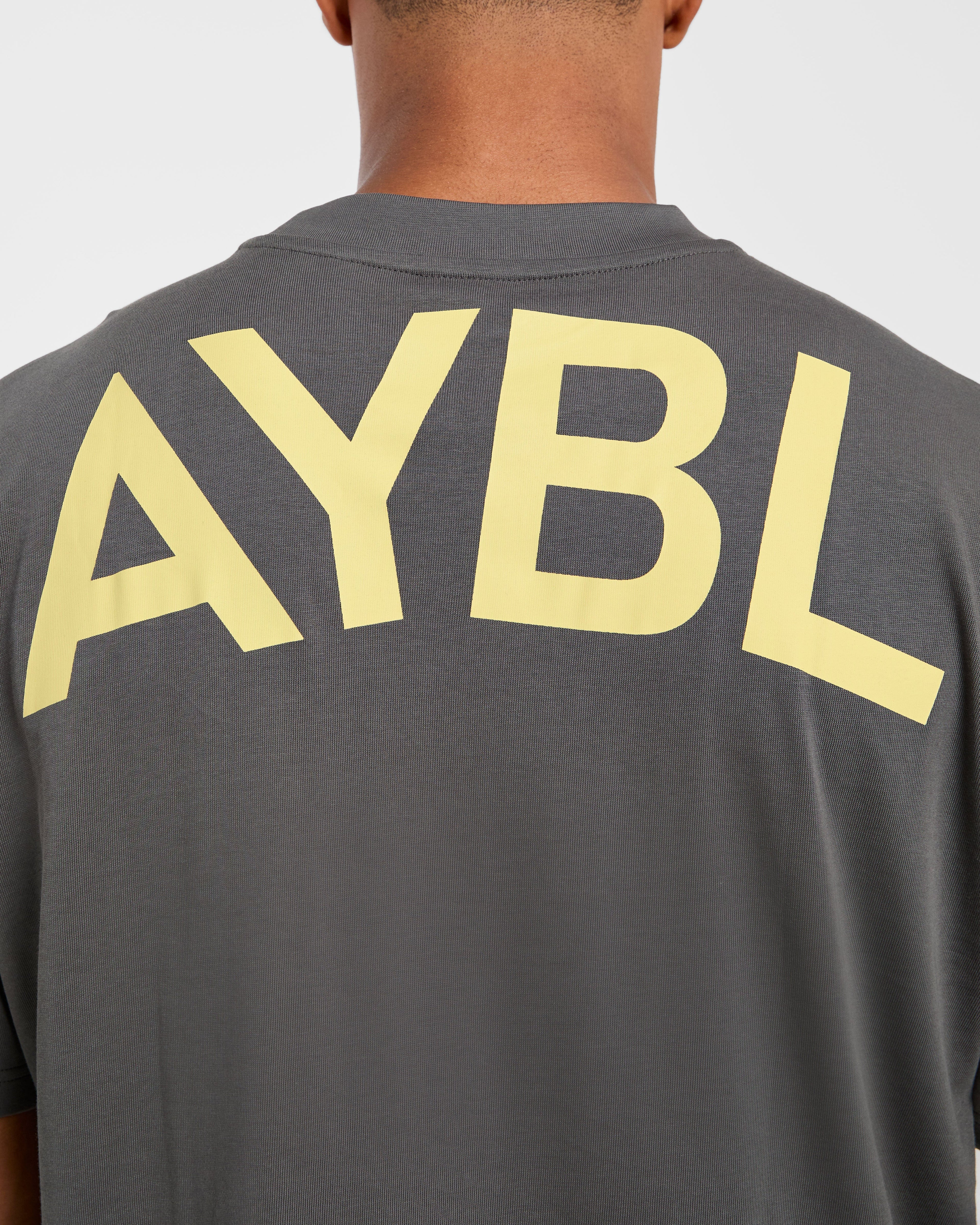 Essential Oversized T Shirt - Charcoal/Butter