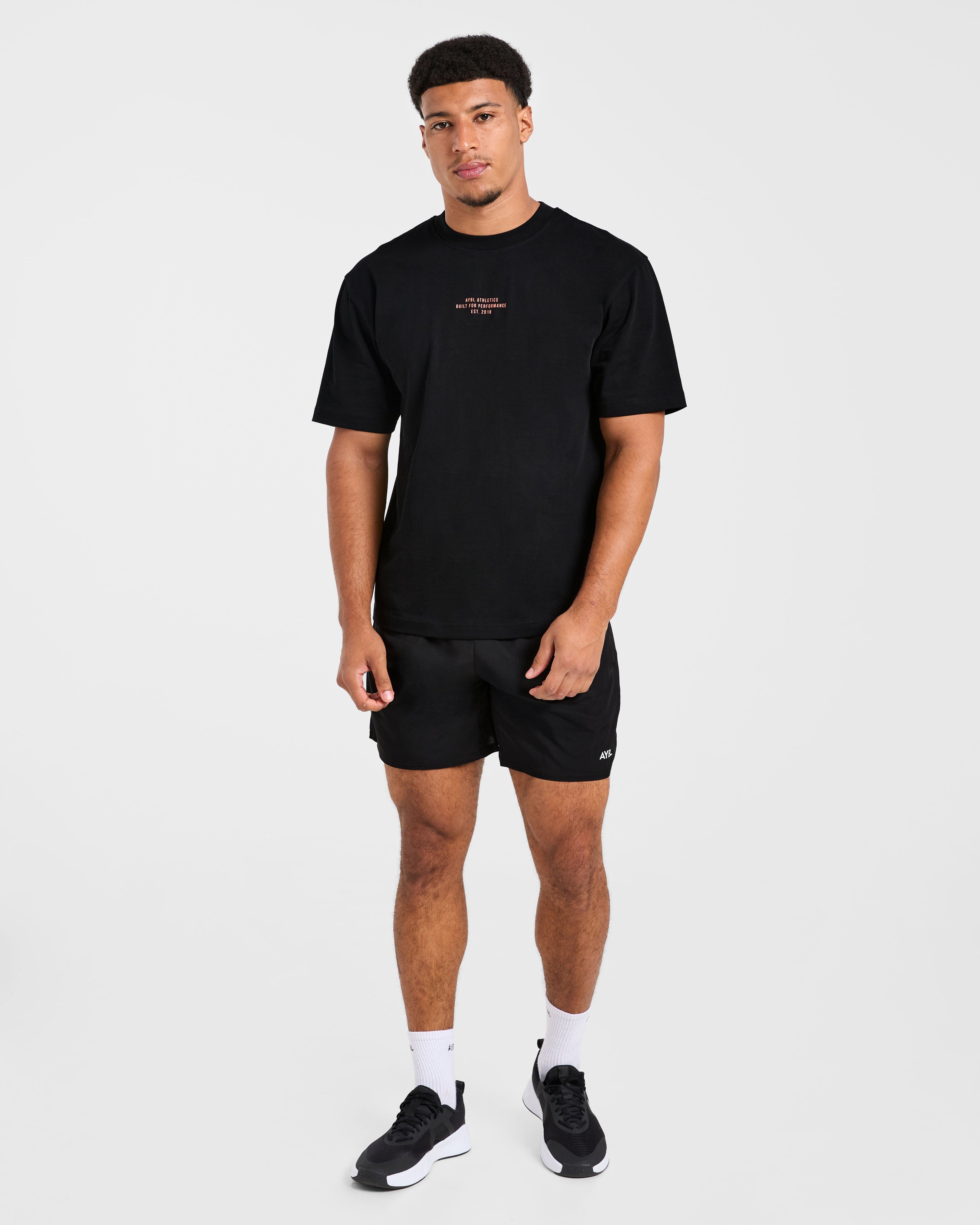 Athletics Performance T Shirt - Noir/Orange