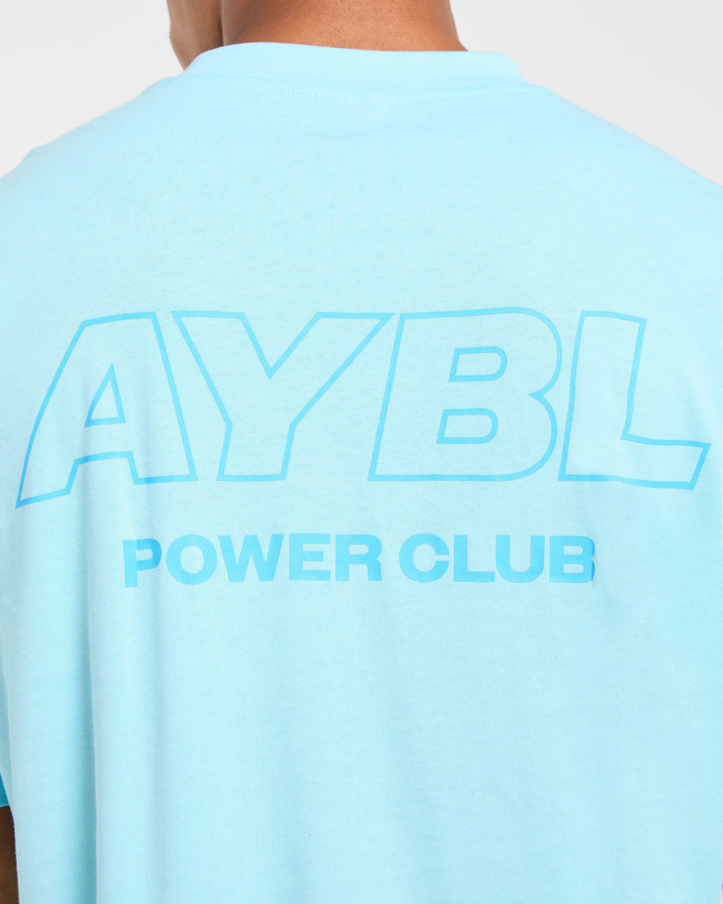 Power Club Oversized T Shirt - Light Bleu