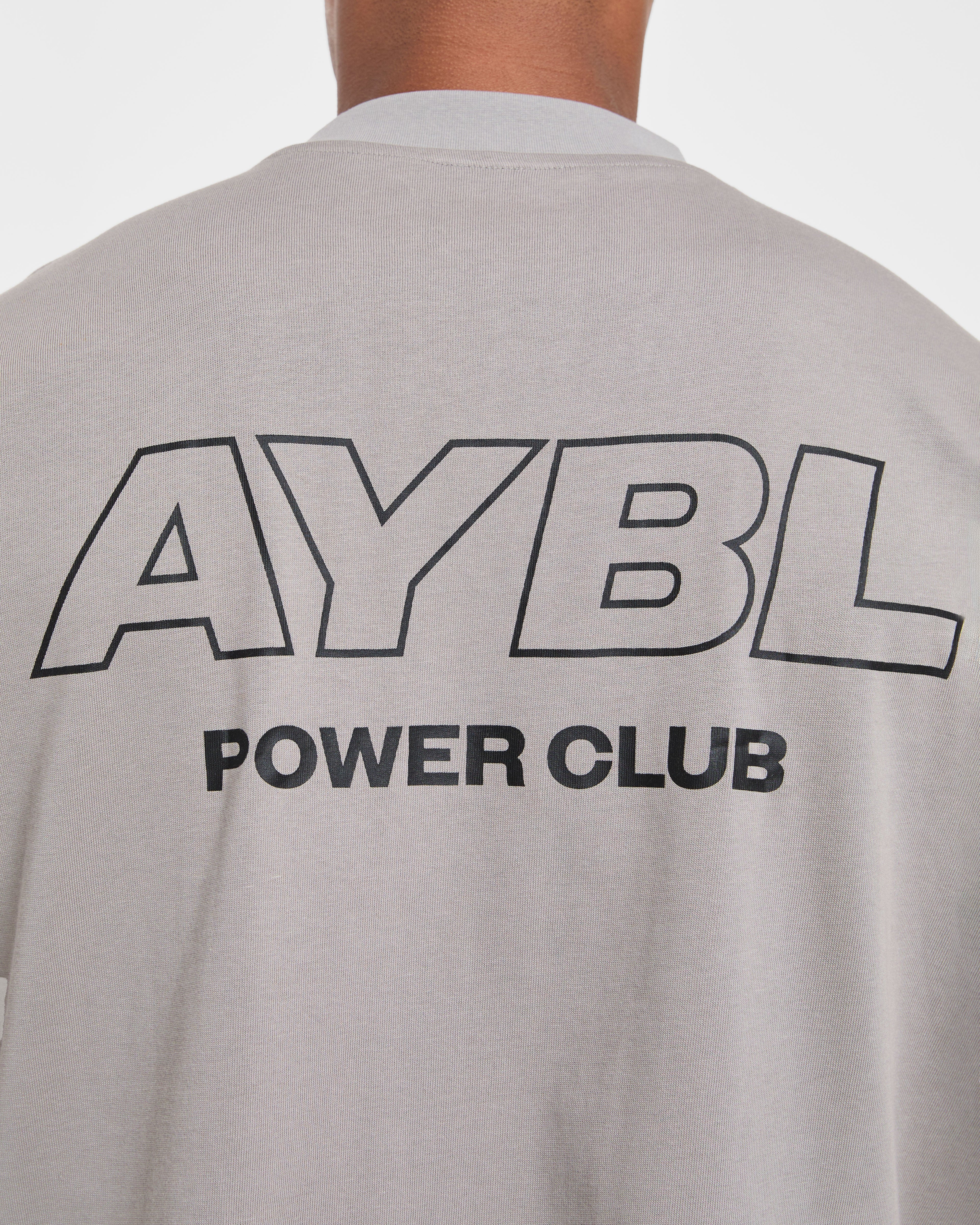 Power Club Oversized T Shirt - Gris