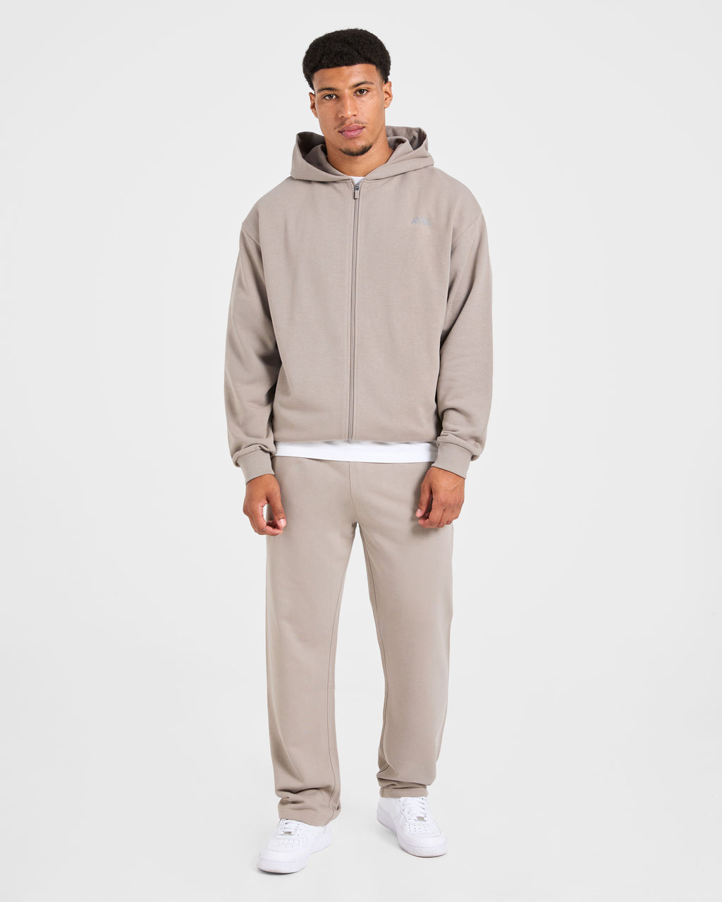Craft Oversized Zip Up Hoodie - Fog
