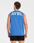 Essential Oversized Graphic Tank - Cobalt
