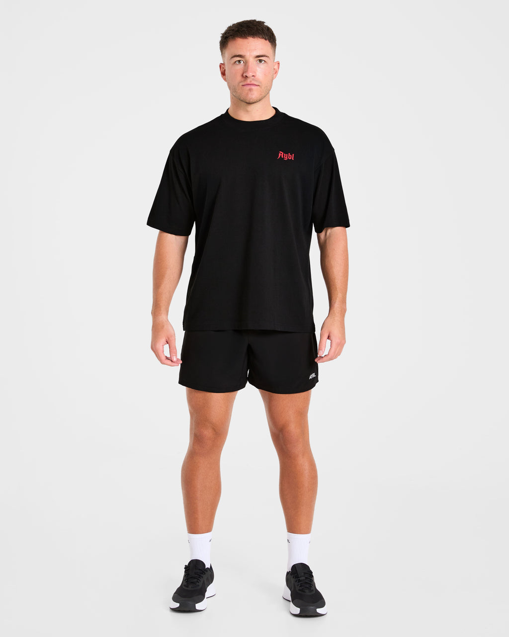 Built for Lifters Oversized T Shirt - Noir/Rouge