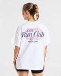 Run Club Oversized T Shirt - Blanc
