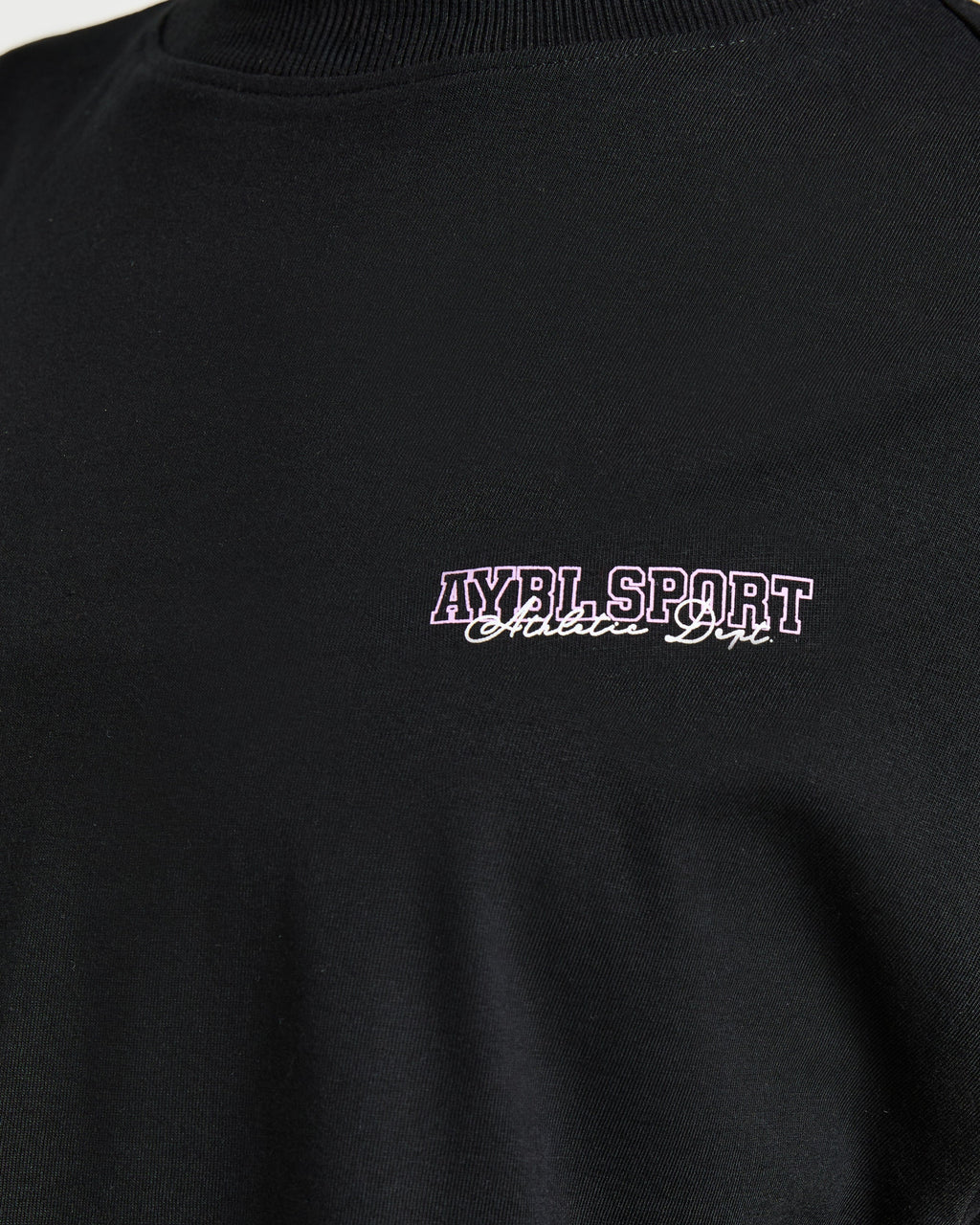 Varsity Dept. Oversized T Shirt - Noir/Lilac