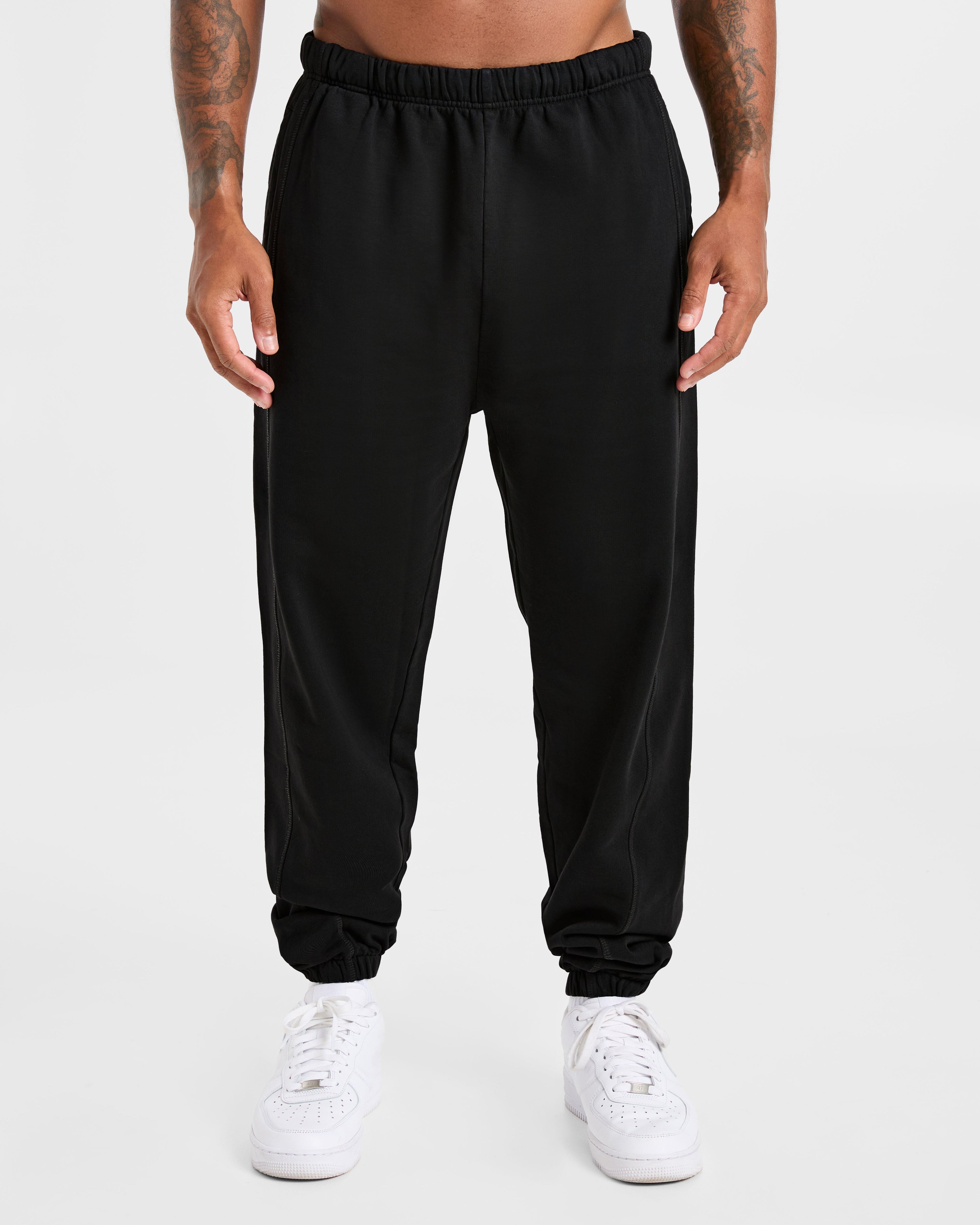 Lift Club Distressed Joggers - Noir/Charcoal