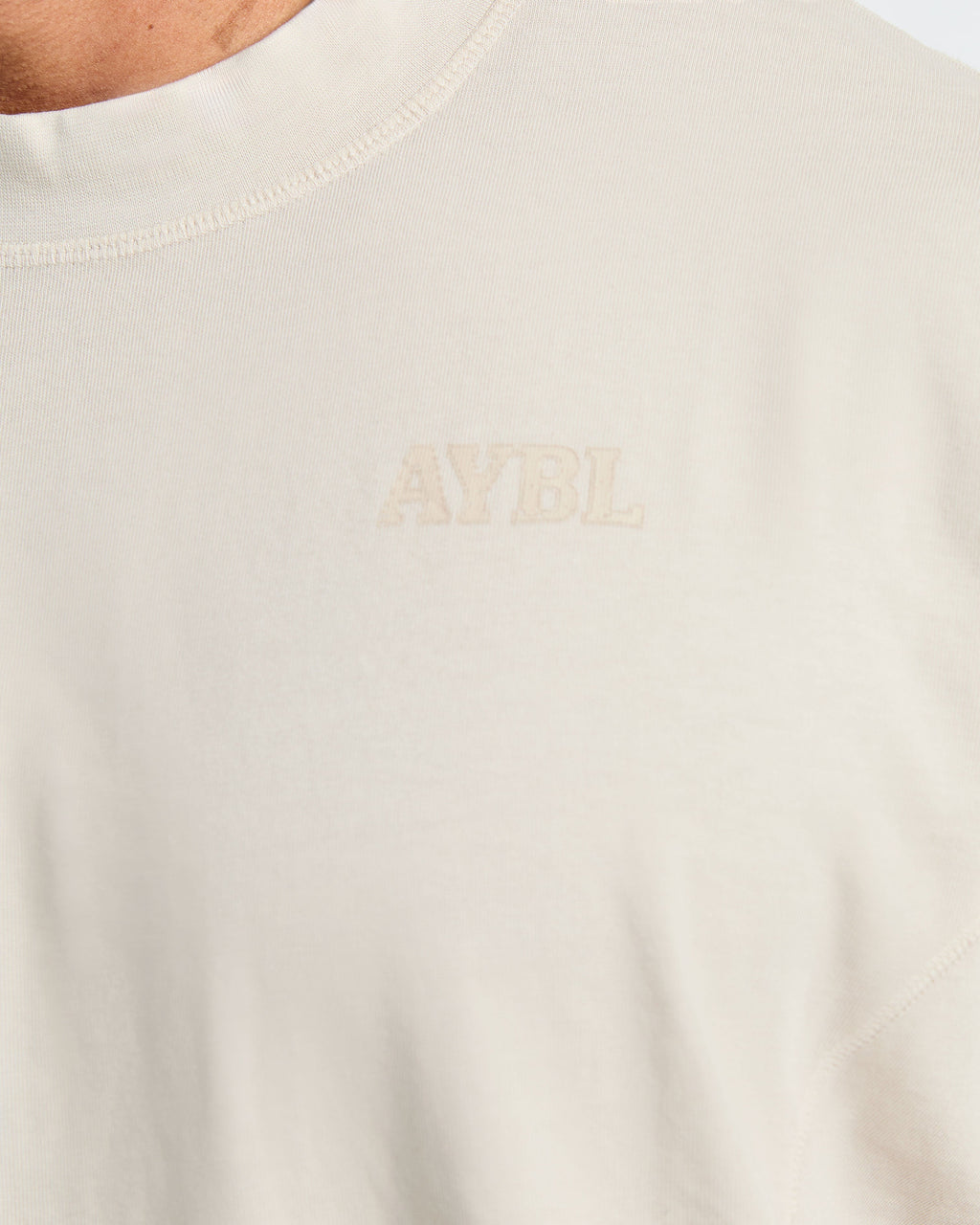 Lift Club Distressed Oversized T Shirt - Sand