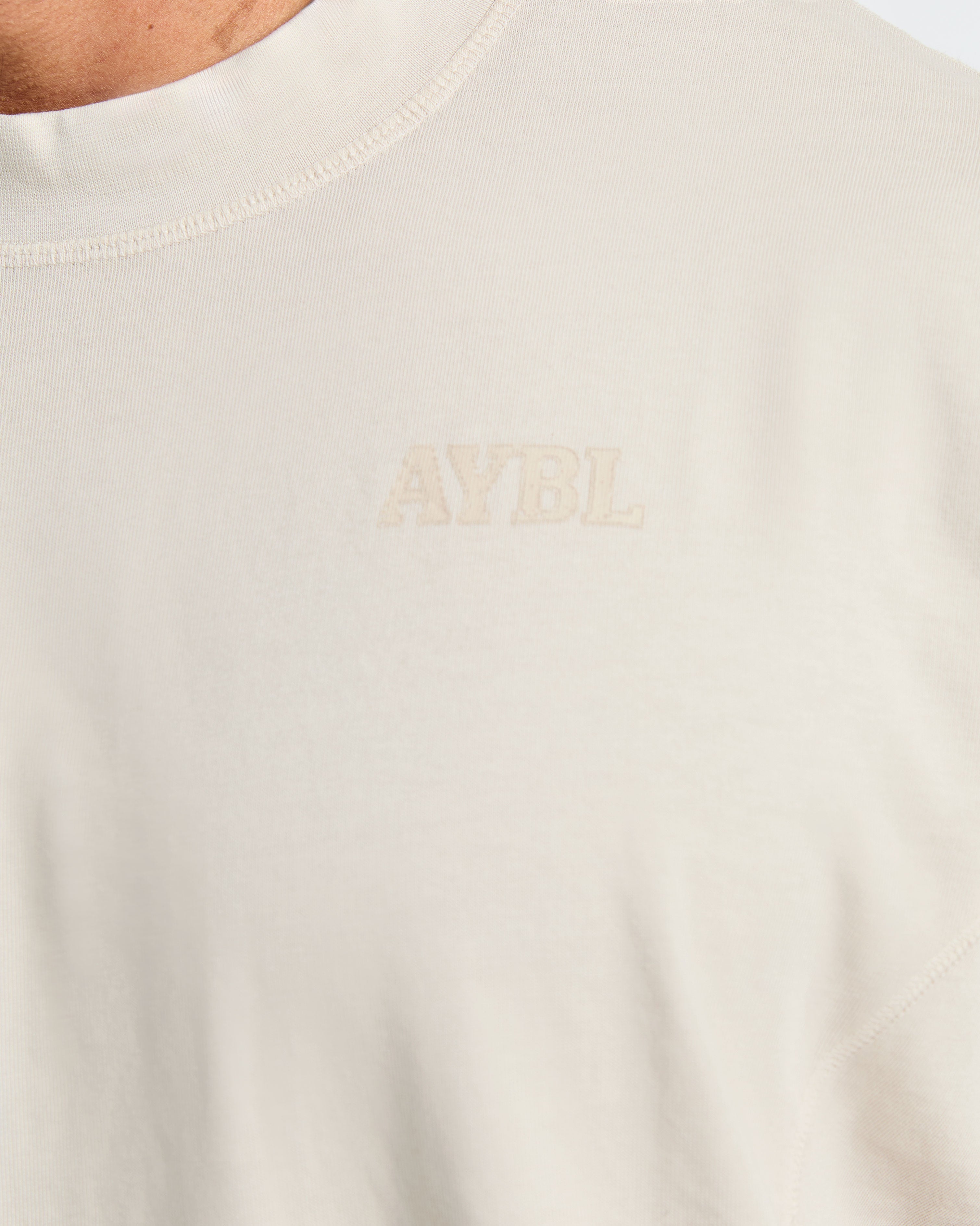 Lift Club Distressed Oversized T Shirt - Sand