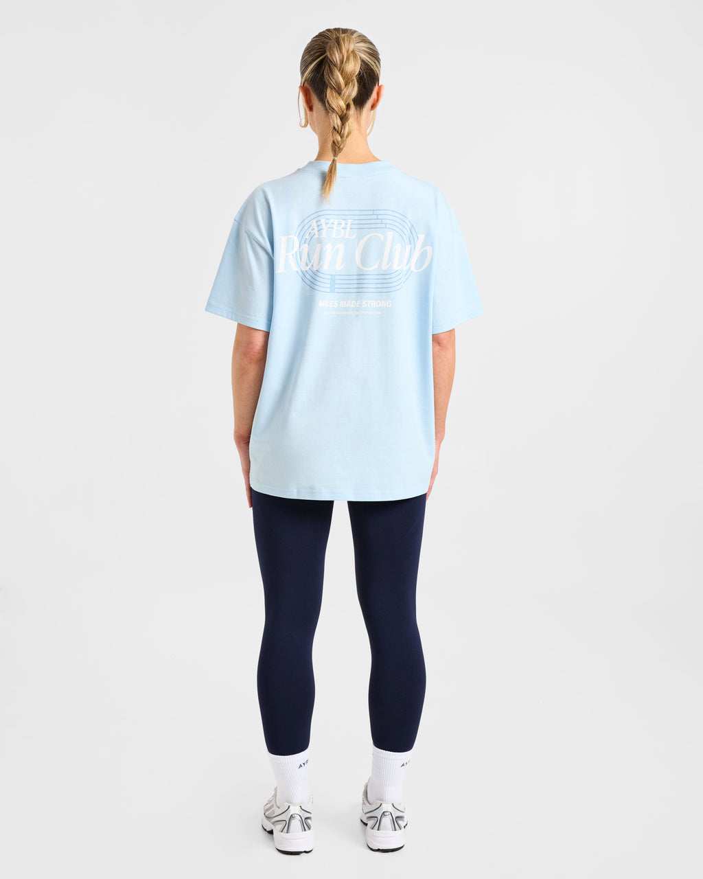 Run Club Oversized T Shirt - Bleu