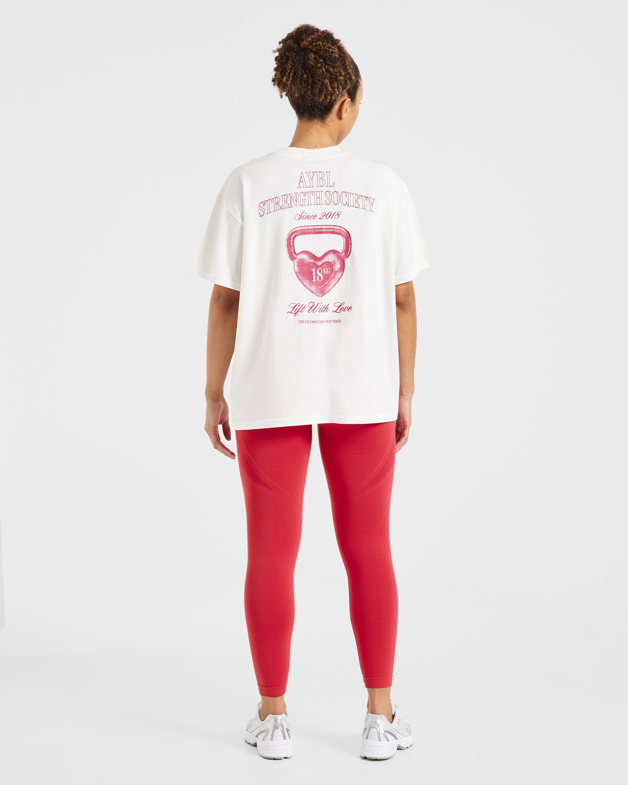 AYBL Lift Love Oversized T Shirt - Blanc