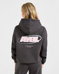 Sports Essentials Oversized Hoodie - Charcoal/Rose