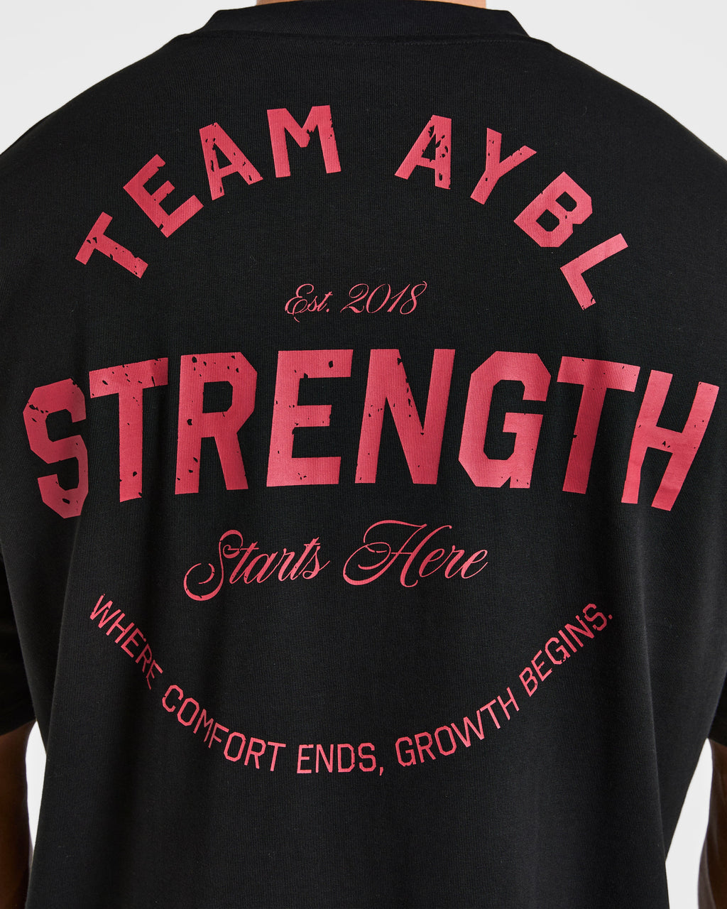Cam Kissel x Strength Starts Here Oversized T Shirt  - Noir/Rouge