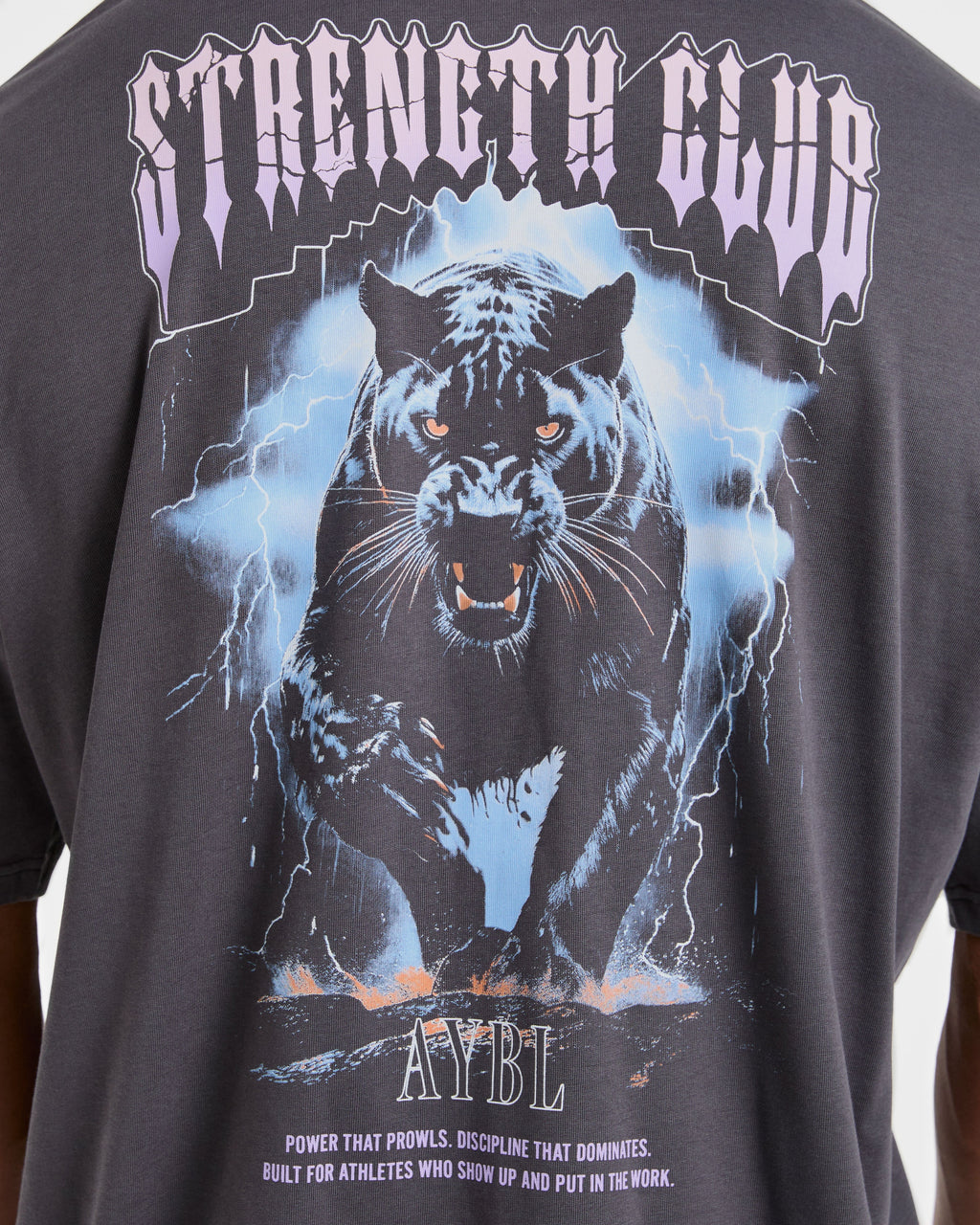 Hunt Your Goals Oversized T Shirt - Deep Charcoal