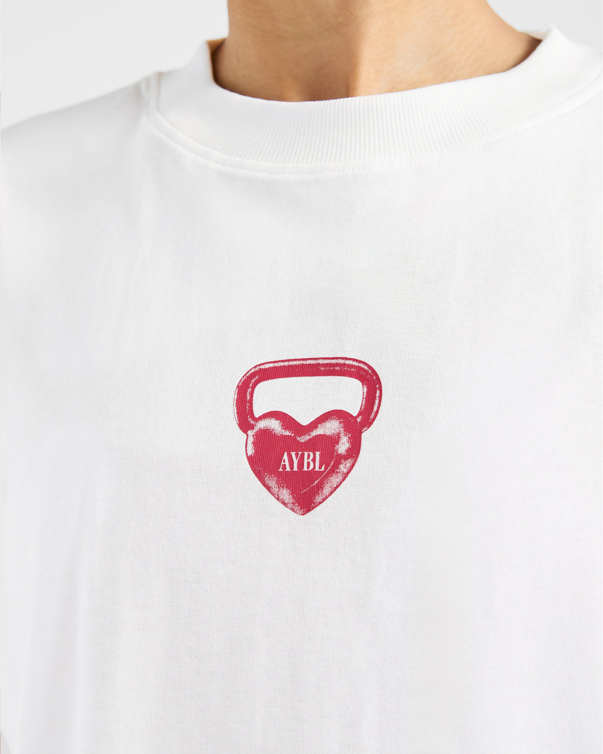 AYBL Lift Love Oversized T Shirt - Blanc