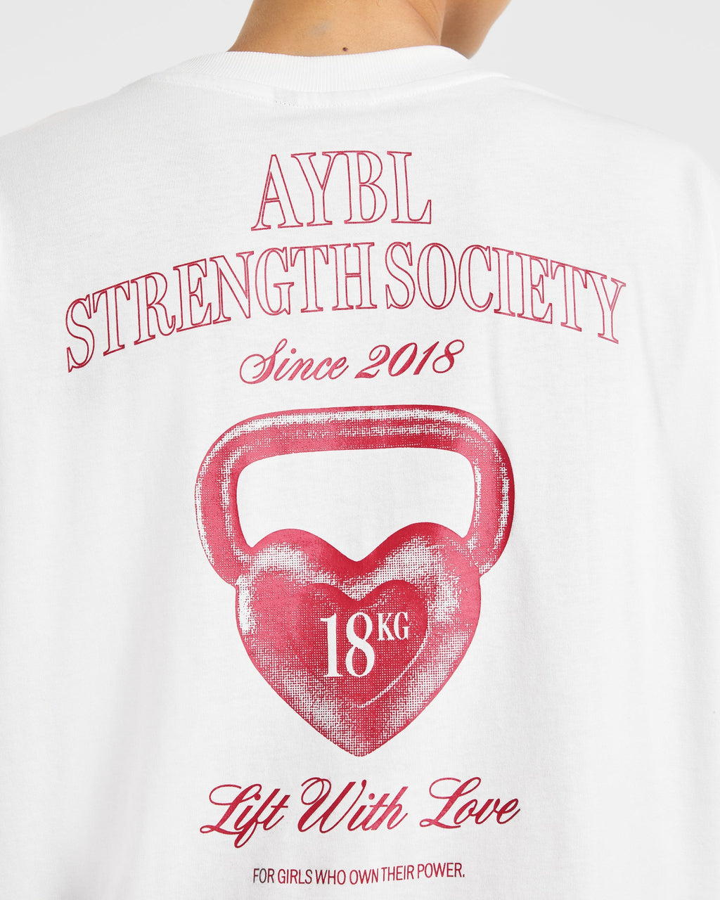 AYBL Lift Love Oversized T Shirt - Blanc