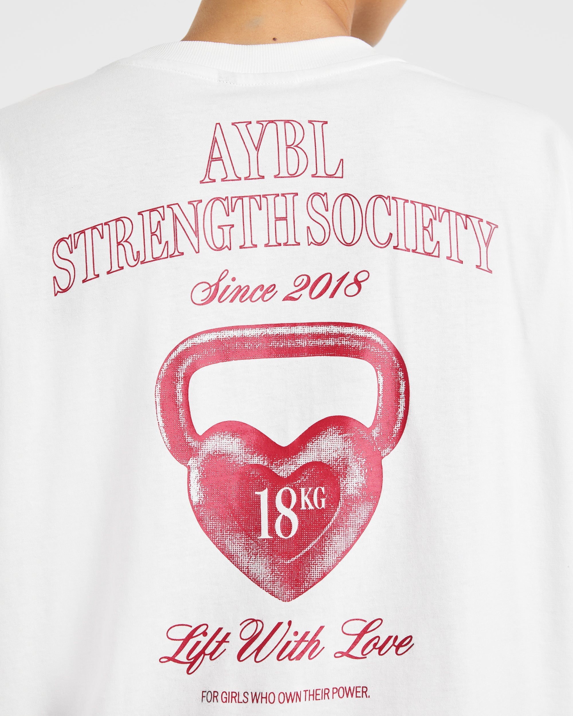 AYBL Lift Love Oversized T Shirt - Blanc