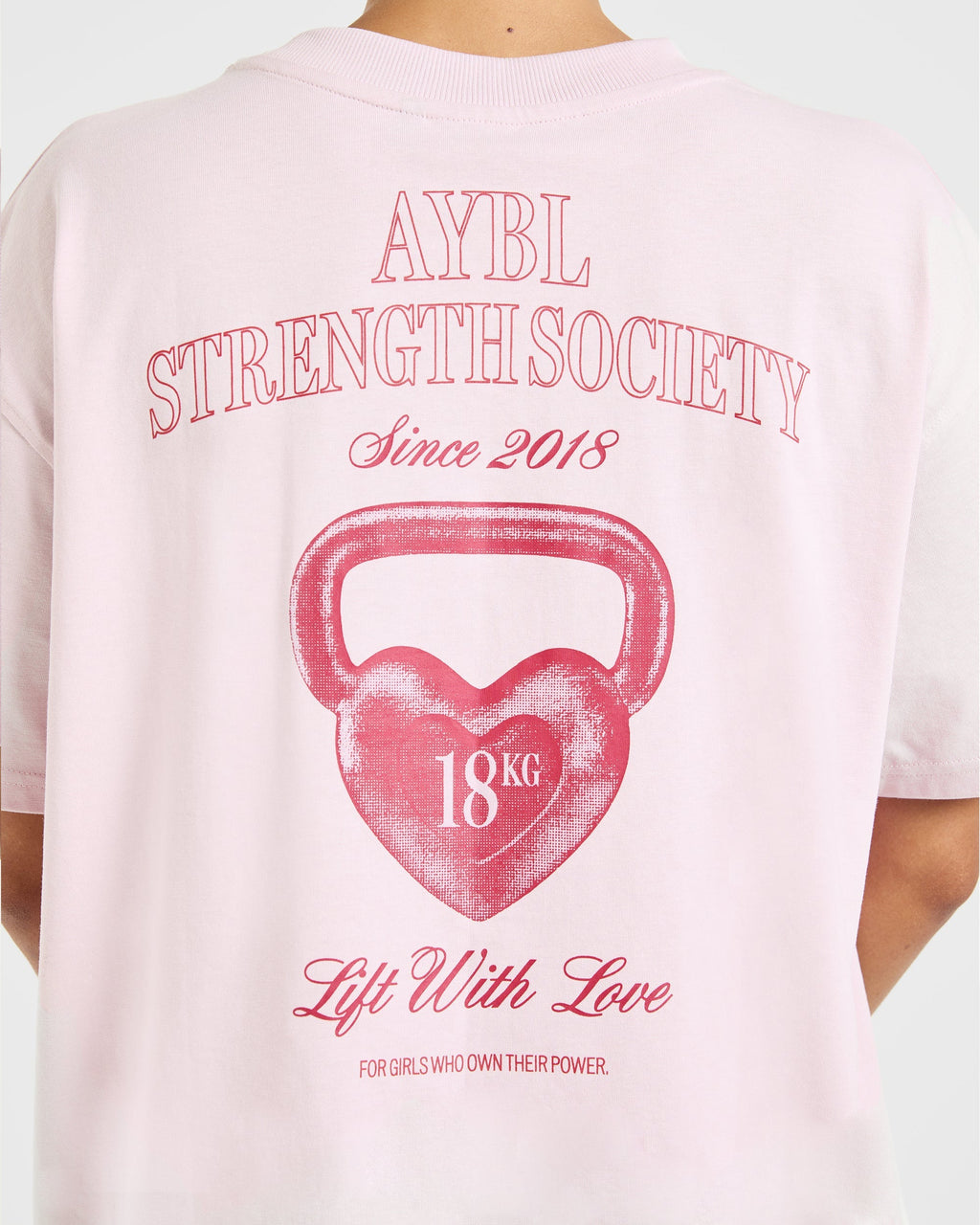 AYBL Lift Love Oversized T Shirt - Iced Rose