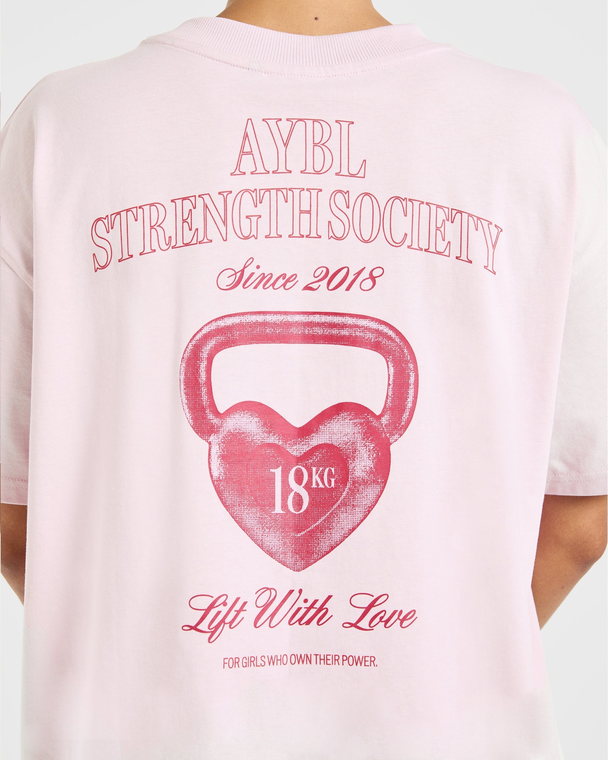 AYBL Lift Love Oversized T Shirt - Iced Rose