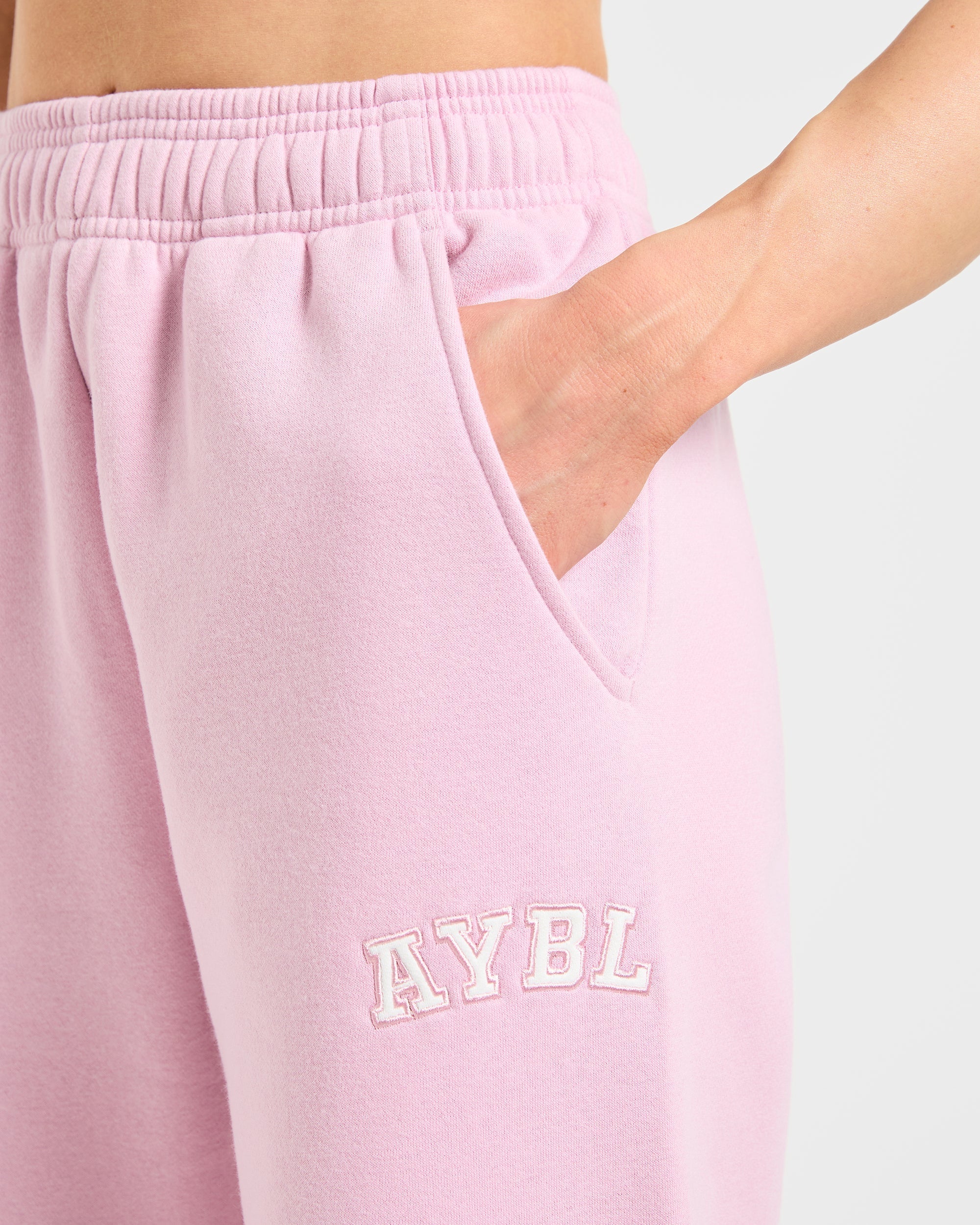 Varsity 2.0 Oversized Straight Leg Joggers - Iced Rose