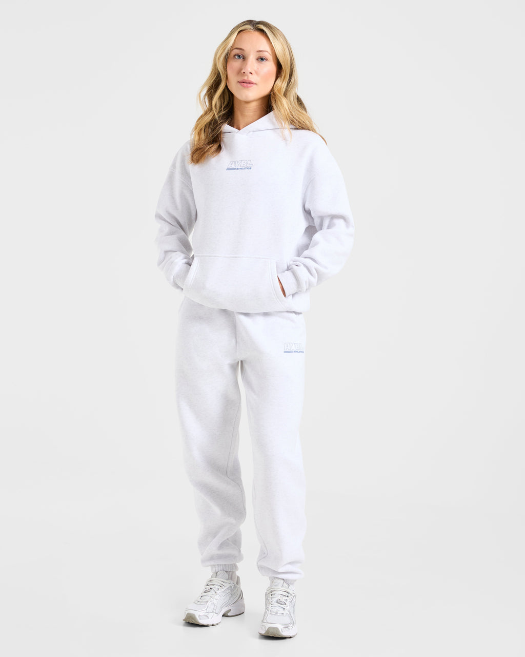 Athletics Track Oversized Joggers - Heather Gris/Slate Bleu