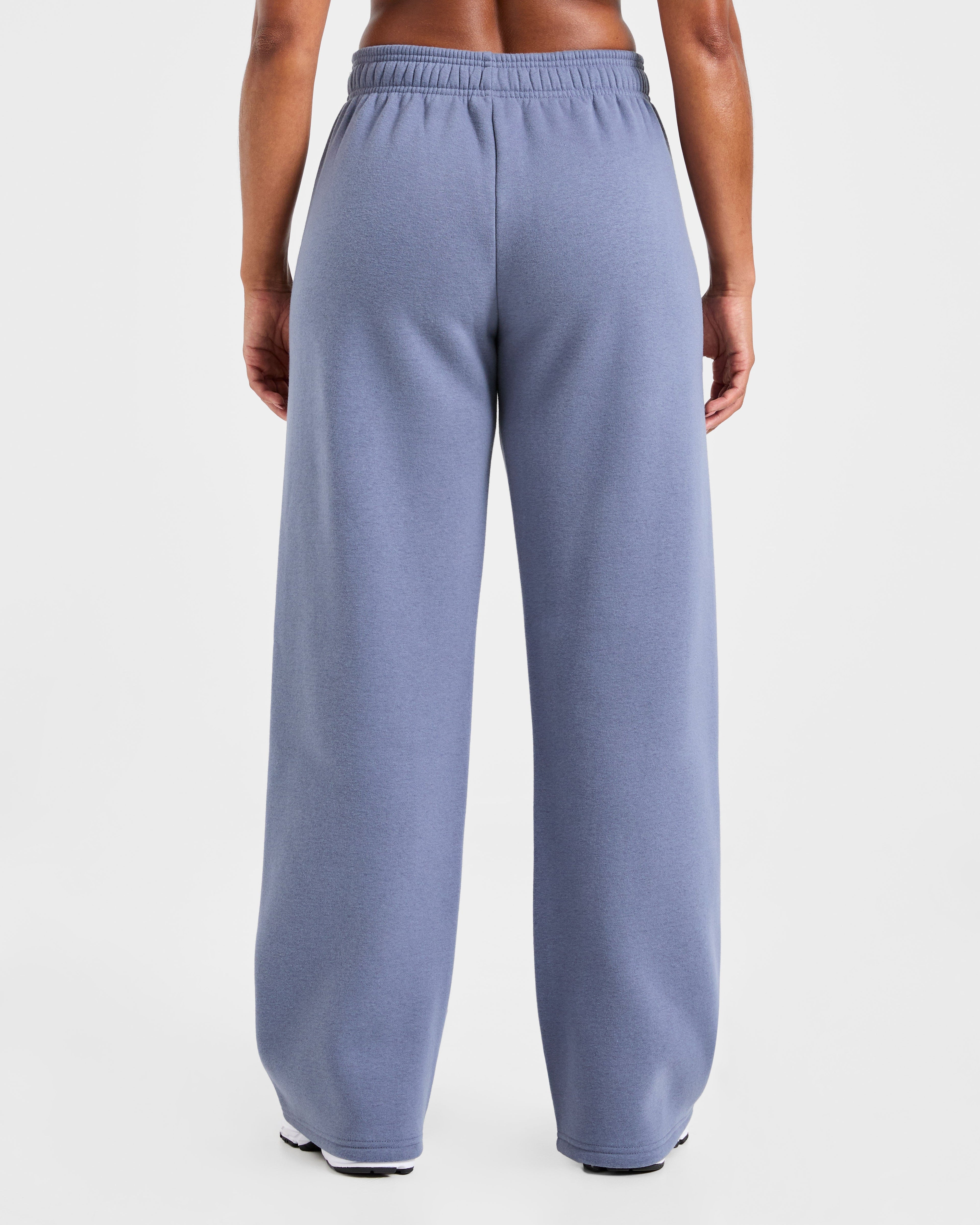 Classic Plush Oversized Straight Leg Joggers - Slate