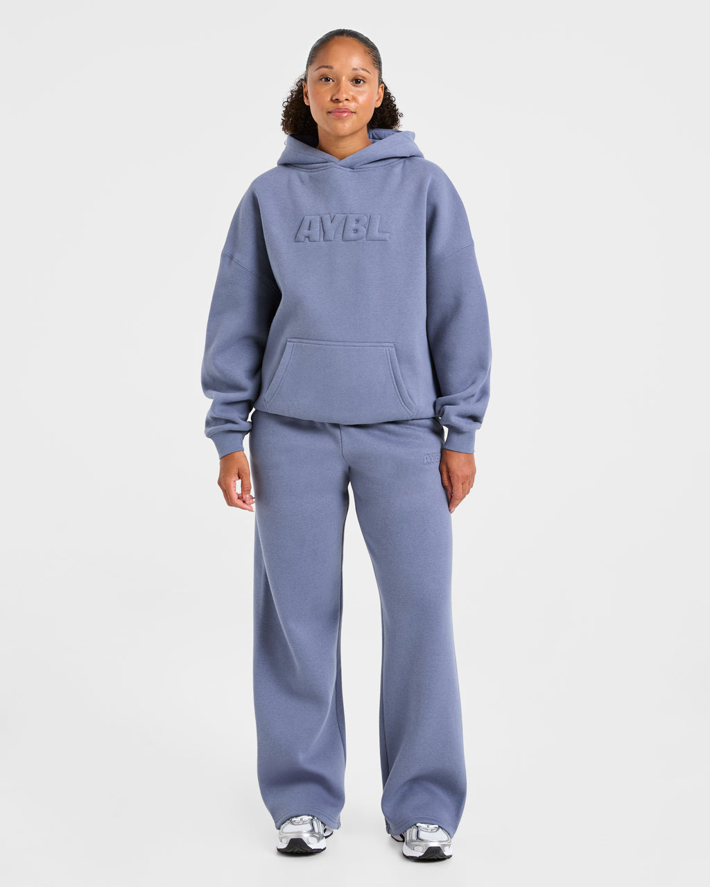 Classic Plush Oversized Straight Leg Joggers - Slate