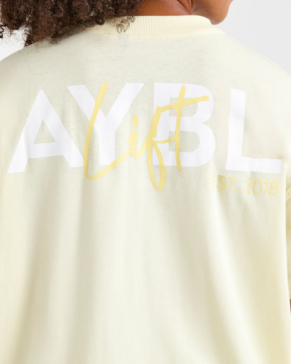 Lift Graphic Oversized T Shirt - Lemon Jaune