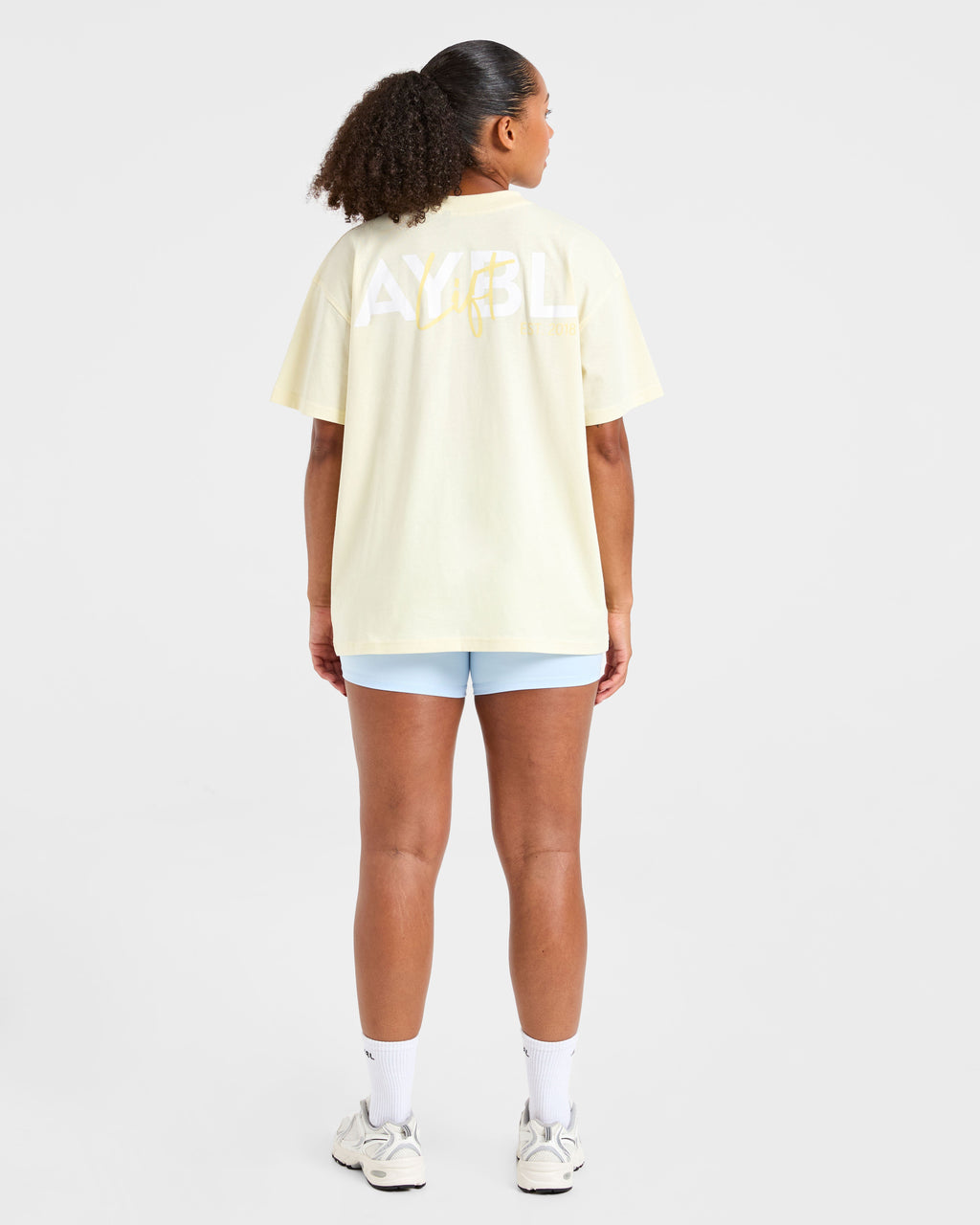 Lift Graphic Oversized T Shirt - Lemon Jaune