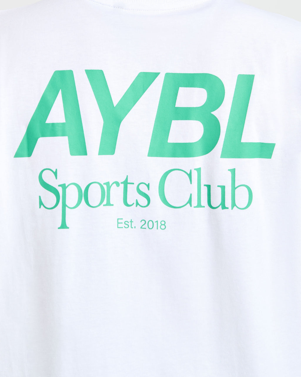 AYBL Sports Club Oversized T Shirt - Blanc/Racing Vert