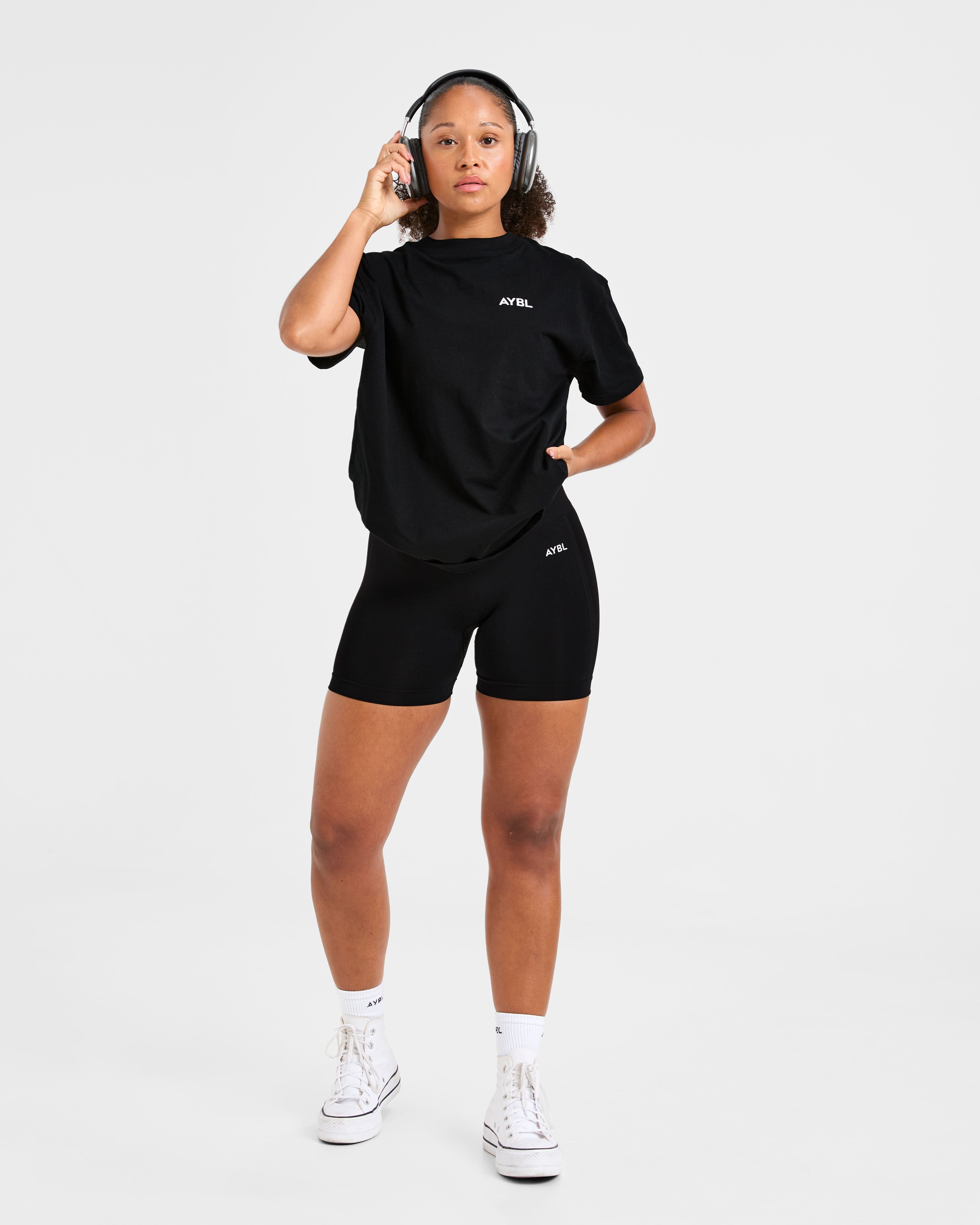 Lift Graphic Oversized T Shirt - Noir