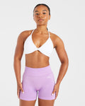 Essential Twist Crossback Sports Bra - Blanc