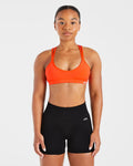 Essential Strappy Sports Bra - Bright Orange