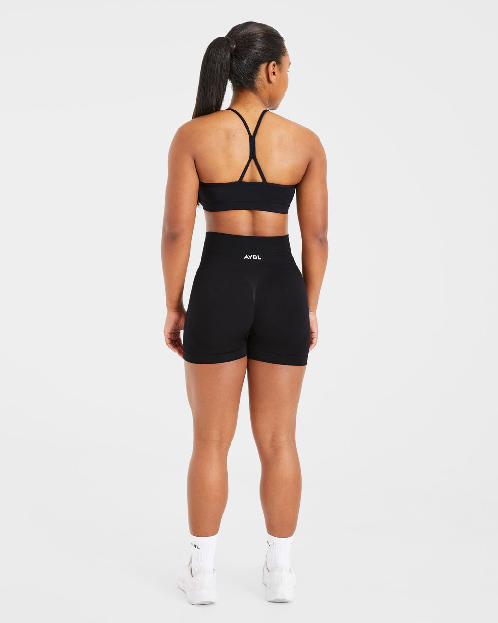 Essential Ruched Sports Bra - Noir