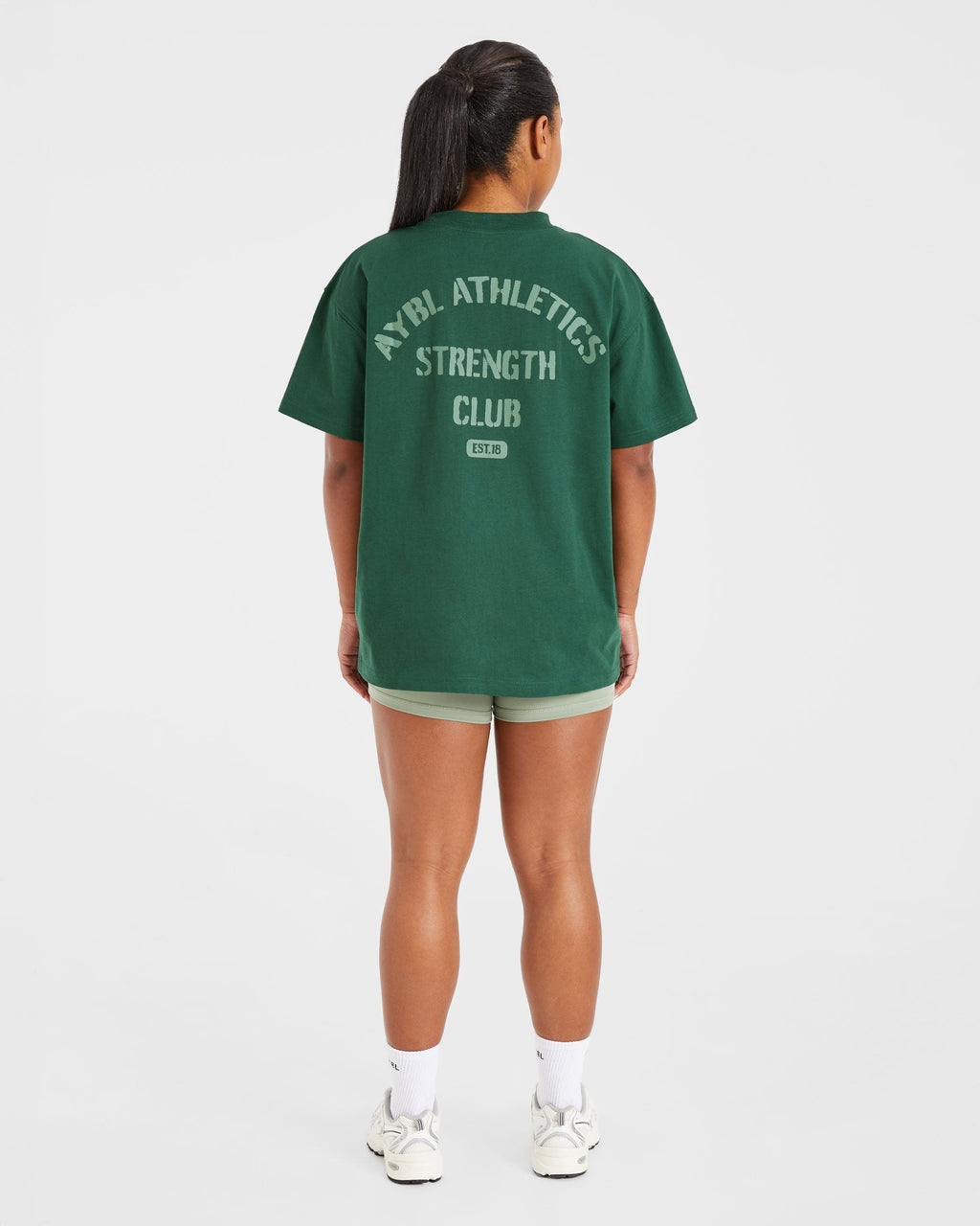 Athletics Strength Club Oversized T Shirt - Forest Vert