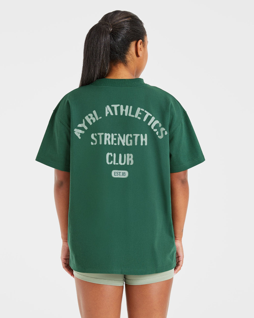 Athletics Strength Club Oversized T Shirt - Forest Vert