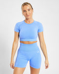 Empower Seamless Crop Top - Spring Bleu Marl