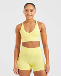 Staple Sports Bra - Pastel Lemon