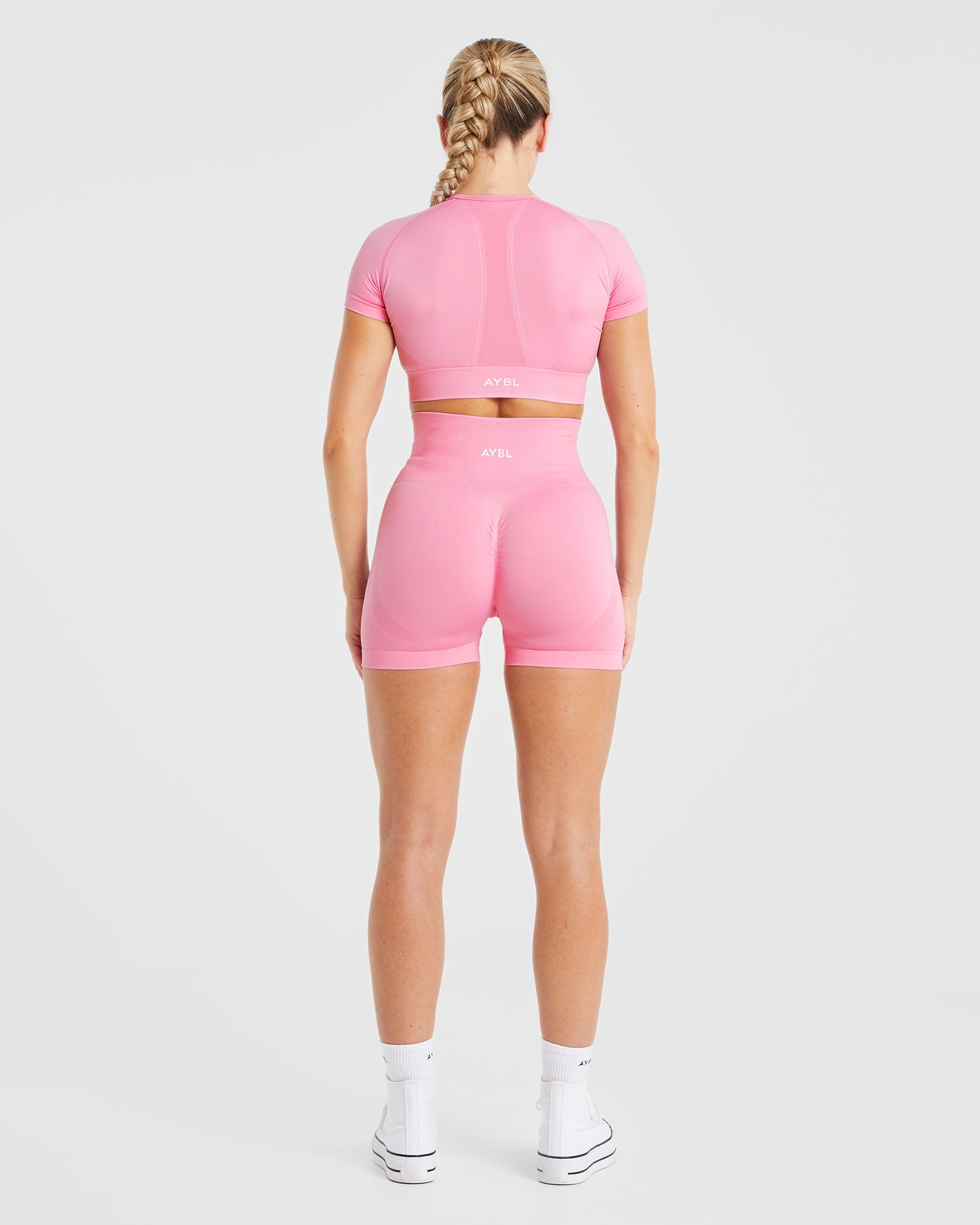 Empower Seamless Crop Top - Baby Rose