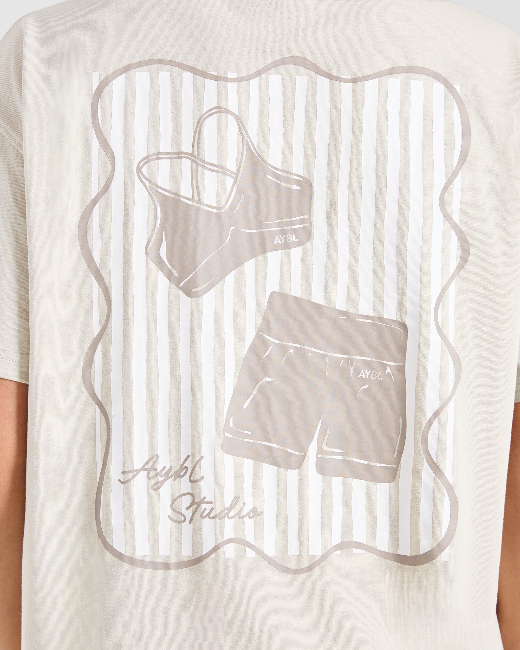 AYBL Studio Oversized T Shirt - Taupe Beige